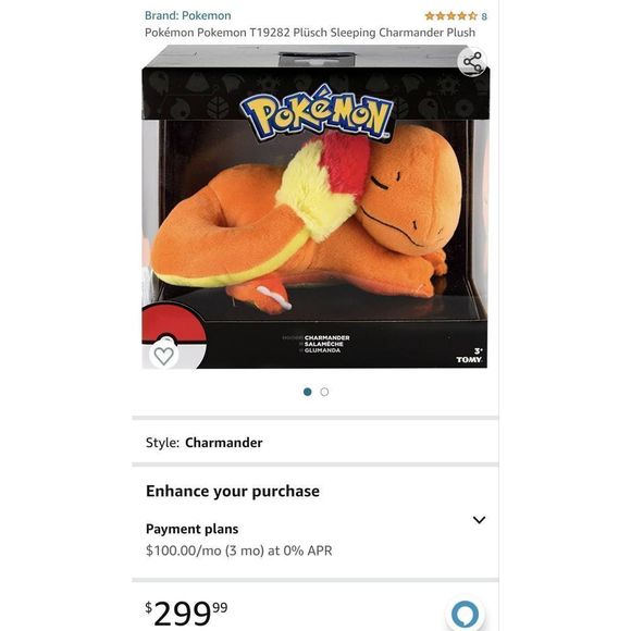 Collectible: Pokemon Charmander Plush [Laying Down] - Picture 7 of 7